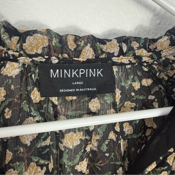 MINKPINK l Floral Blouse - Black and Cream - Picture 5 of 6